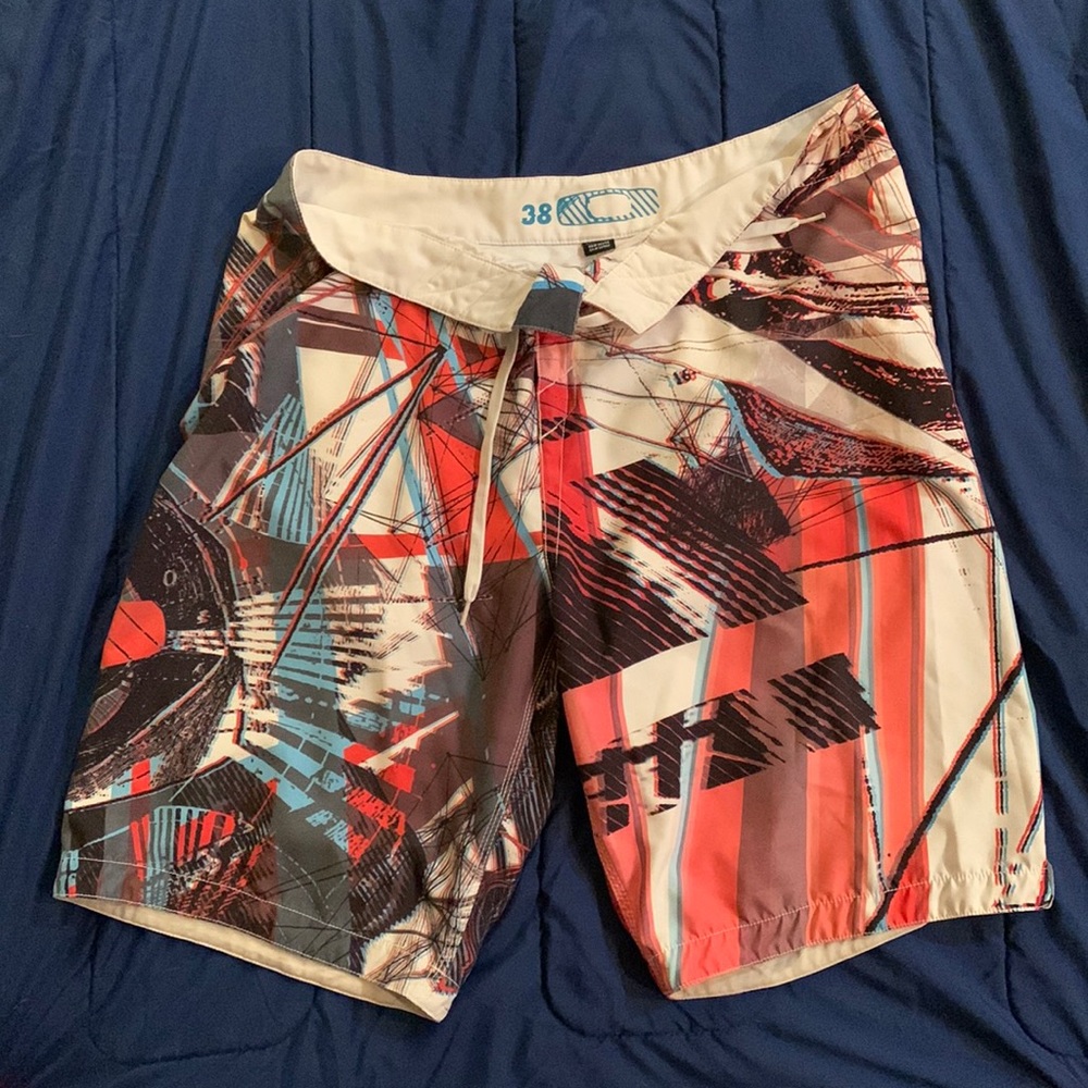 Mens 3-D Oakley swim trunks
